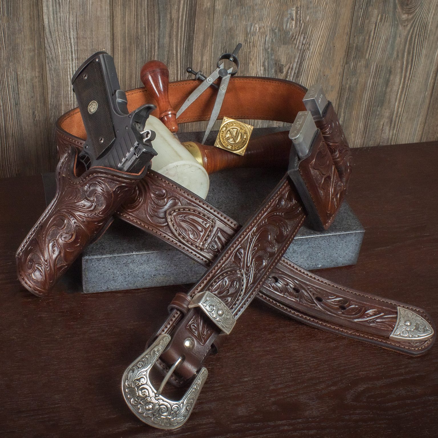Custom Deputy Marshal Model 1945C Kirkpatrick Leather Holsters