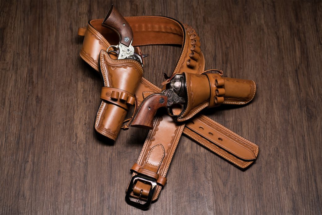 Kirkpatrick Leather IDJ Cowboy holster in tan border finish