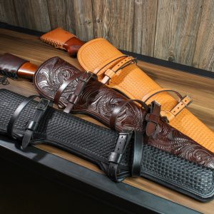 Leather rifle scabbards