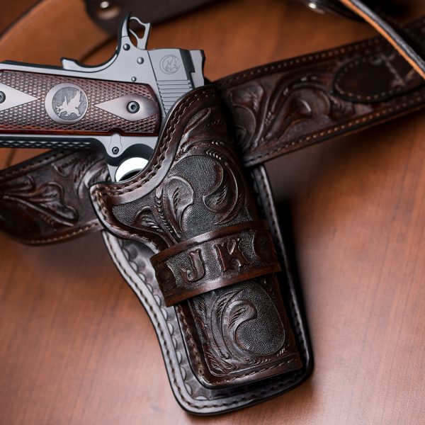 Kirkpatrick Leather Wild bunch western holster in hand tooled