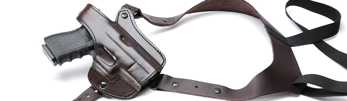 Details about   Custom 100% Leather Single Harness Shoulder Holster MADE IN AMERICA 