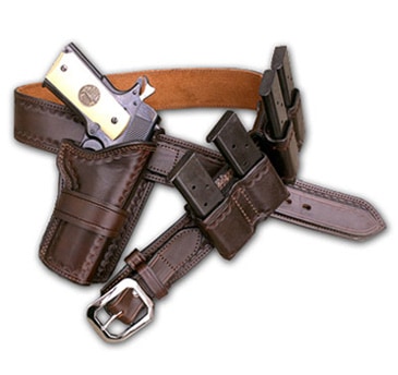 Kirkpatrick Leather Wild bunch Western cowboy holster in brown