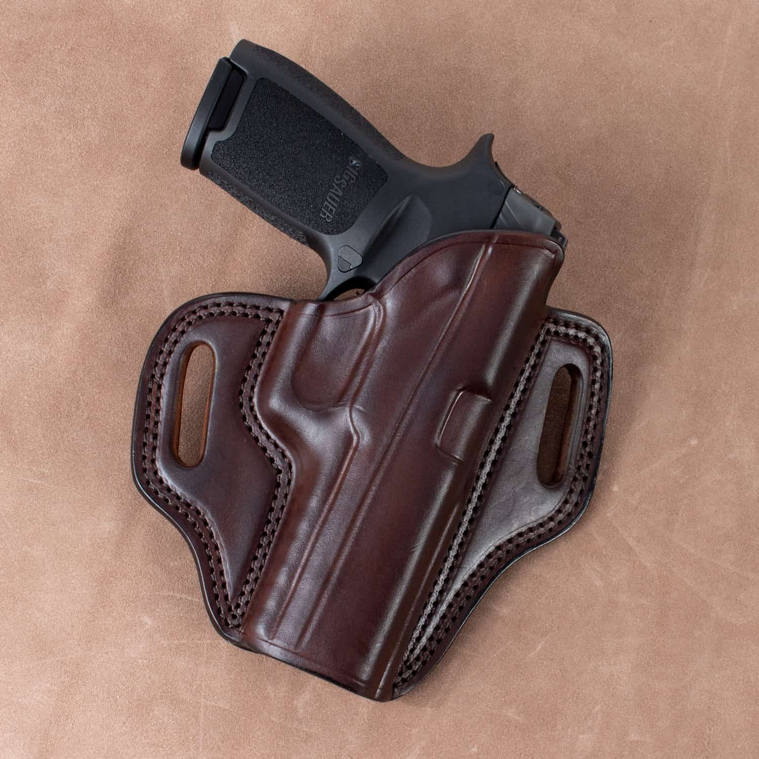 Brown Leather Gun Holster for Sig/Sauer P-320 