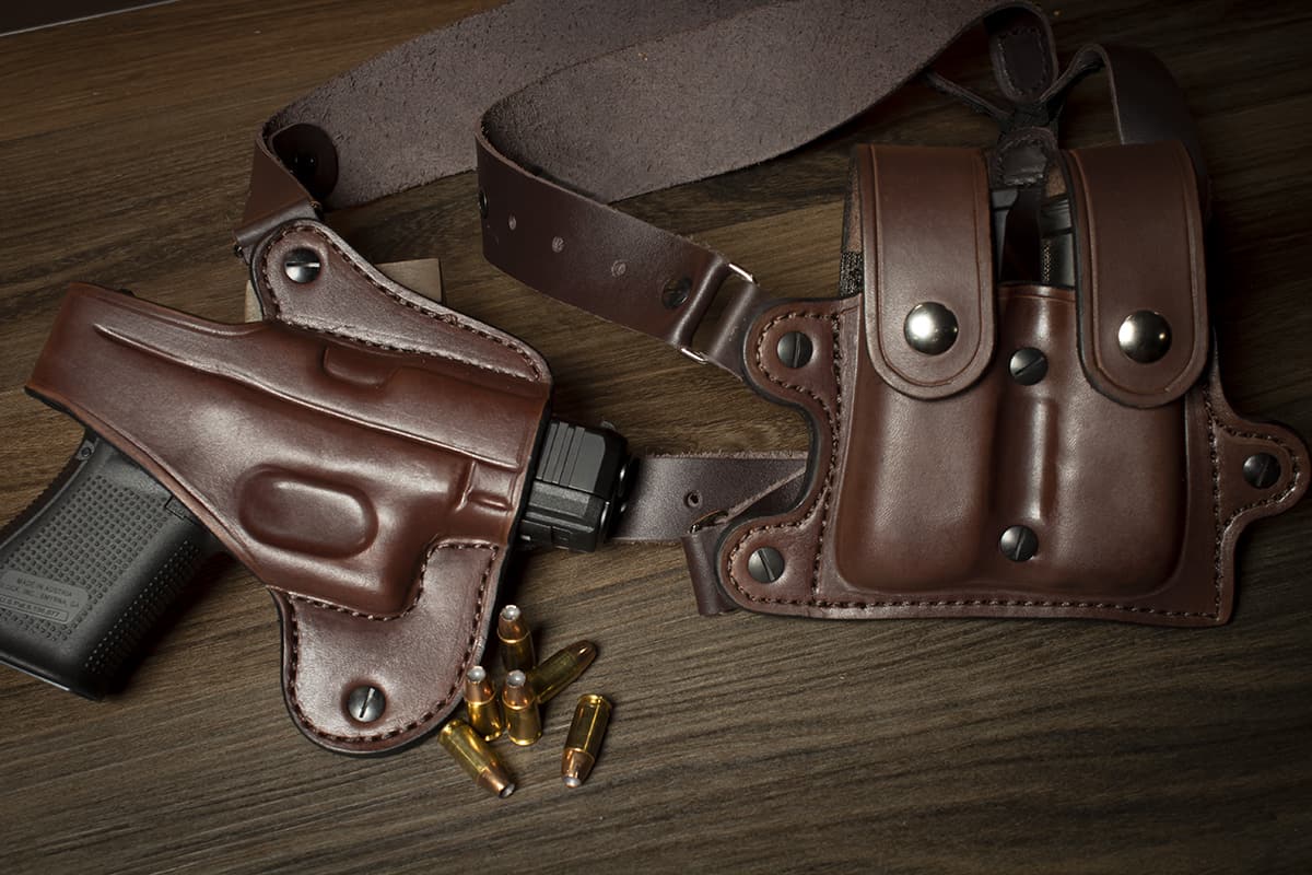 Glock 19 Shoulder Holster Model X400 Kirkpatrick Leather Holsters