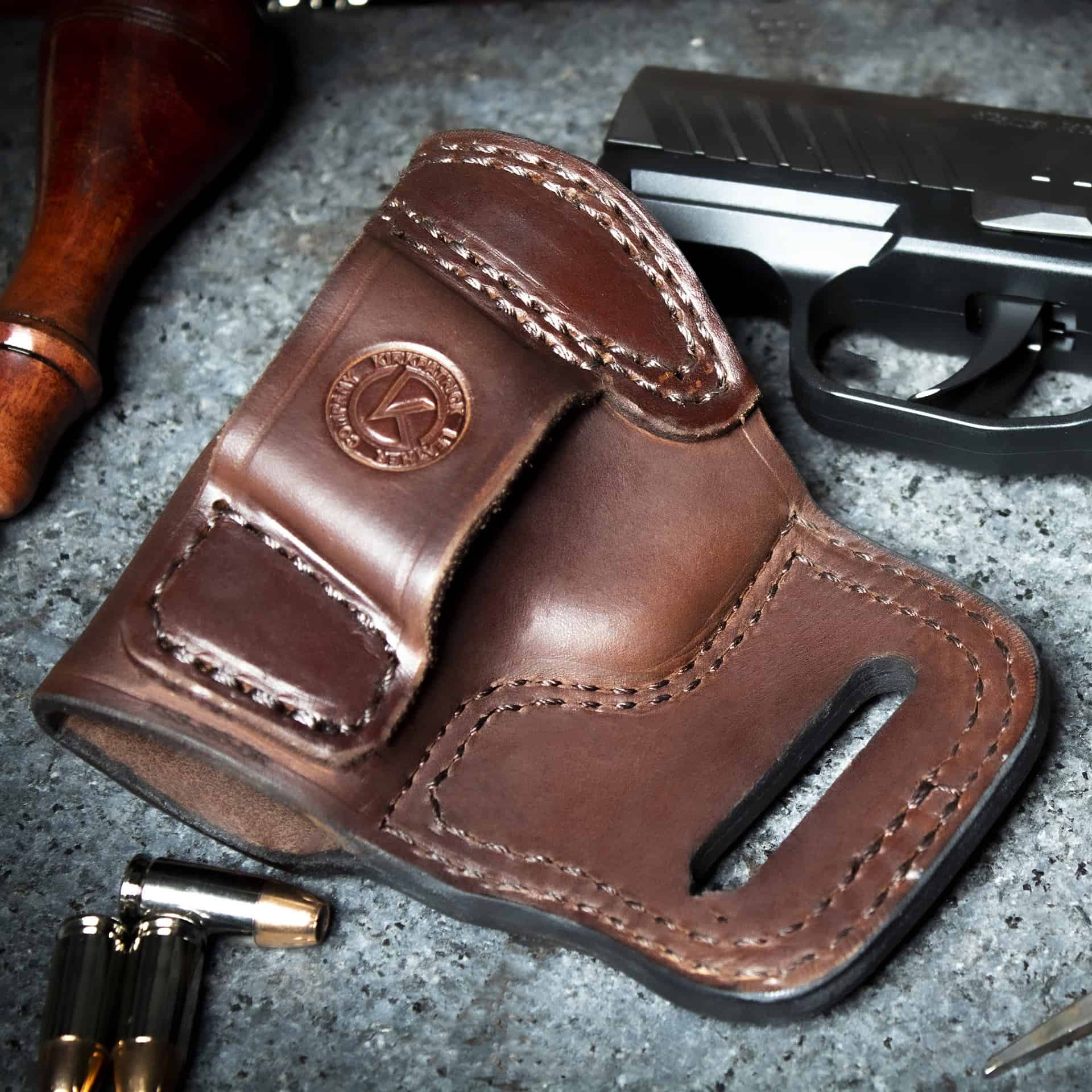 Quickship Sig P365 OWB Leather Holster - Texas Strong Side