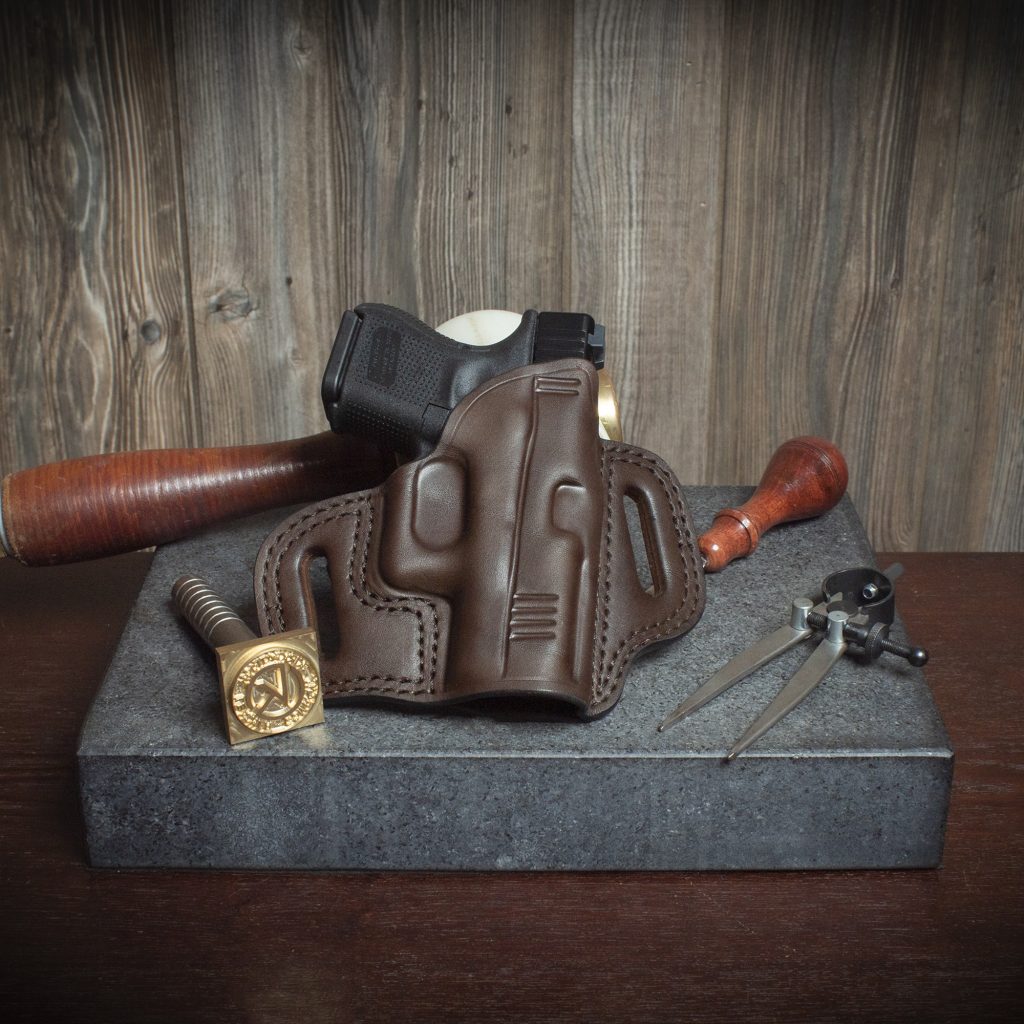 Quickship Glock 26 Pancake Style Leather Holster Model 2010