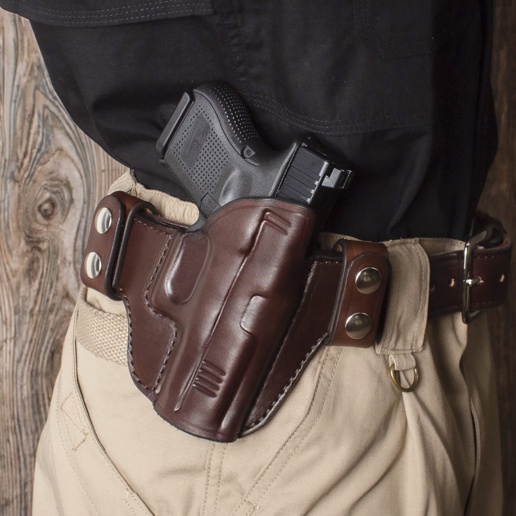 Quickship Glock 26 Removable Leather Holster Model TRC