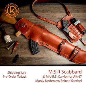 AK47 Leather Rifle Scabbard