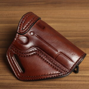 OVERSTOCK - Model TCD Cross draw holster for 1911 5" (no rail), Brown, RH, Smooth leather lined