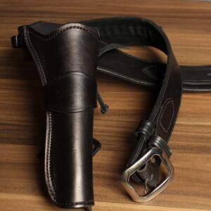 OVERSTOCK - Custom Model 1920 Big Jake holster for SAA 7.5", Black, RH, .357/.38 CAL, Size 40"C