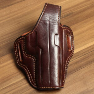 OVERSTOCK - Model 2000 Challenger OWB holster w/Level 2 retention strap for SIG P320 XTEN, Brown, RH, Suede Lined, TIGHT FIT/BARREL STICKS OUT
