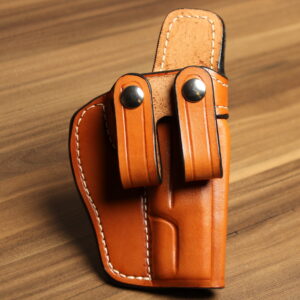 OVERSTOCK - Model TCC IWB holster for Browning Hi-Power, Tan, Leather loop attachment, RH, BLEM HOLSTER SEE PHOTOS