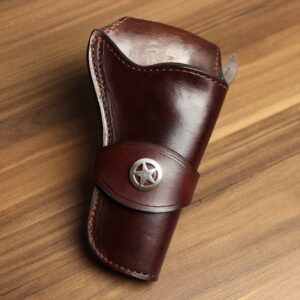 OVERSTOCK - Model 1920 Big Jake holster only for 4.75" Ruger Vaquero/Blackhawk, Brown, RH, Star concho addition