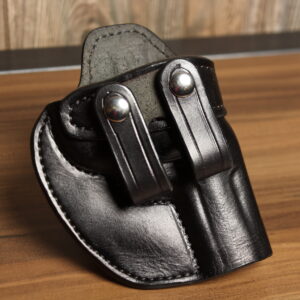OVERSTOCK - Model TCC IWB holster for 3" K/L-frame/Python, Black, Right hand, Leather loop attachment