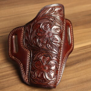 OVERSTOCK - Model 2010 Undercover OWB holster for P320 4.7", Brown, Right hand, Hand-tooled finish