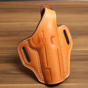 OVERSTOCK - Model 2000 Challenger OWB holster w/Level 2 retention for 5" 1911, Tan, RH, Suede lined