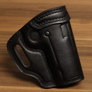 OVERSTOCK - Model TSS OWB holster for 4.25" 1911, Black, RH, Suede lined