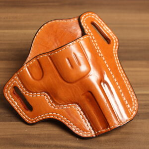 OVERSTOCK - Model 2020 Revolver OWB holster for 3" N-frames, Saddle tan, RH, Smooth leather lined