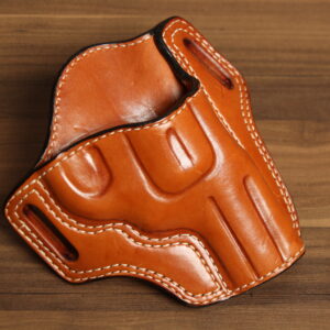 OVERSTOCK - Model 2020 Revolver OWB holster for 2.5" K/L-frames, Saddle tan, RH, Smooth leather lined