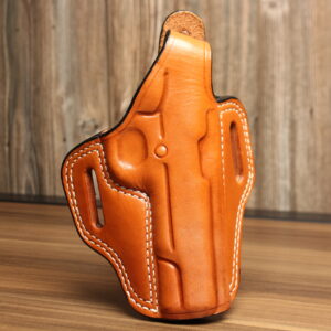 OVERSTOCK - Model 2000 Challenger OWB holster with level 2 retention for 5" 1911, Tan, RH, Cocked n' Locked carry