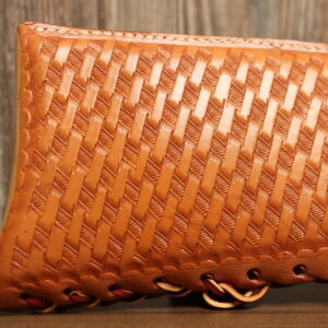OVERSTOCK - Model BC Rifle Butt Cover for 1892 Carbine-pattern stocks, Saddle Tan, Basket weave finish