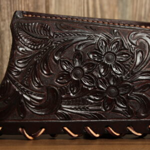 OVERSTOCK - Model BC Rifle Butt Cover for 1873 Crescent-pattern buttstocks, Brown, Hand-tooled finish