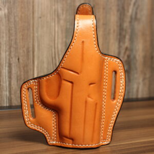 OVERSTOCK - Model 2000 Challenger OWB holster w/Level 2 retention for SIG P229/M11 (No rail), Saddle tan, RH, Suede lined