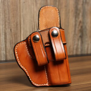 OVERSTOCK - Model TCC IWB holster for Glock G17, Tan, RH, Leather loop attachment