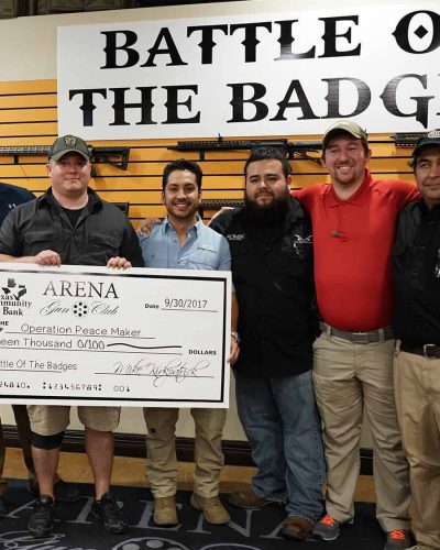 police charity match shooting competition at Arena Gun Club